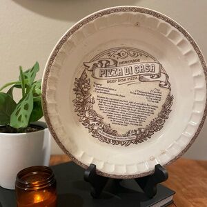 Vintage Royal China “Pizza di Casa” Deep Dish Recipe Pie Plate – USA